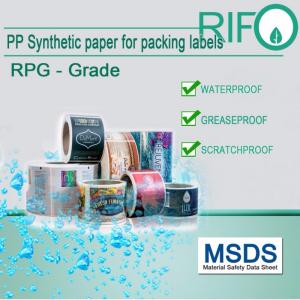 Ofszetnyomtatható, UV-nyomtatású, rugalmasan nyomtatható PP szintetikus papír a testápolási termékekhez